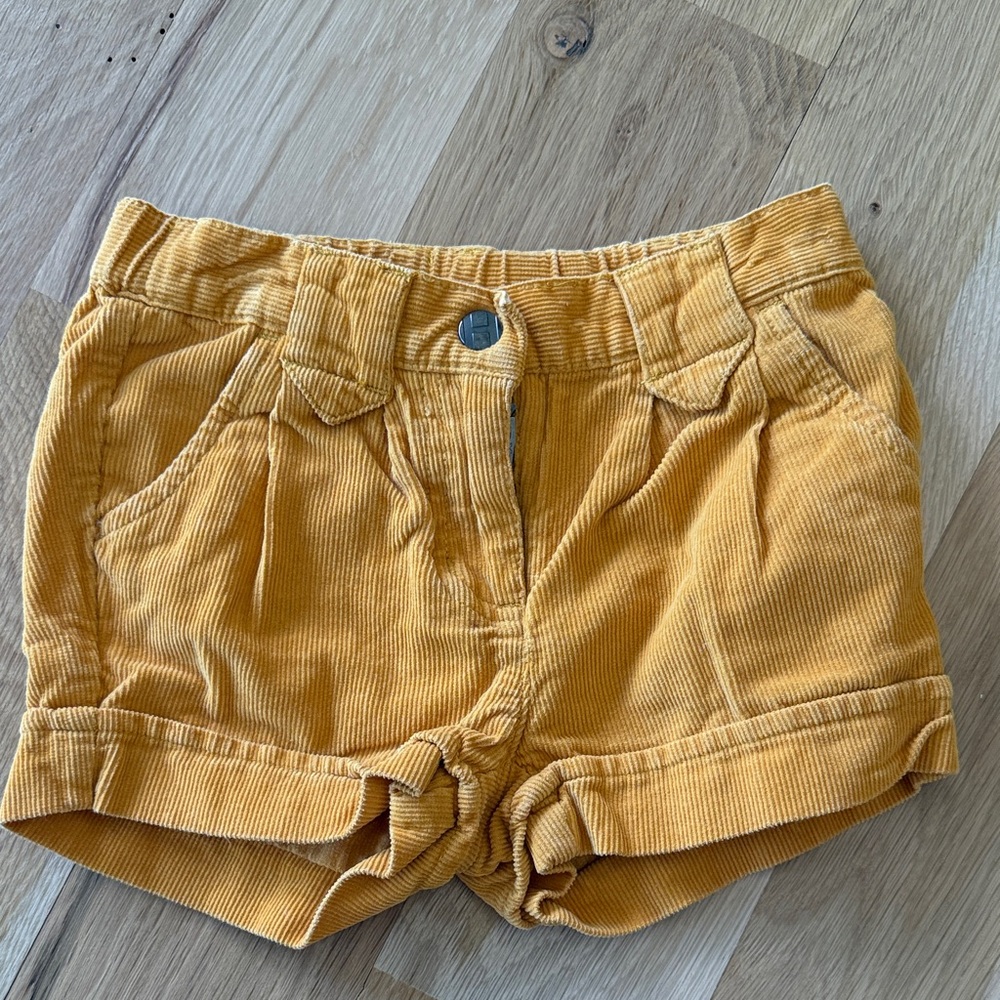Hanna Andersson Yellow Corderoy Girls Shorts